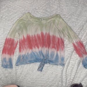 NWOT Tie dye 3 quarter sleeve shirt